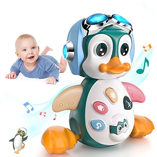 MOONTOY Musik Spielzeug ab 1 Jahr Geschenke für Mädchen Junge,Krabbel Musikspielzeug Babyspielzeug ab 10 12 18 Monate mit licht & Sound,Lernspielzeug für Kinder Geburtstag Geschenk ab 12 Monate