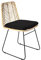 SAM Rattanstuhl Kairo, Farbe Natur, Esszimmerstuhl inklusive Sitzkissen, Korbstuhl mit Metallfüßen, Geflechtstuhl/Eisenstuhl im Retro-Design