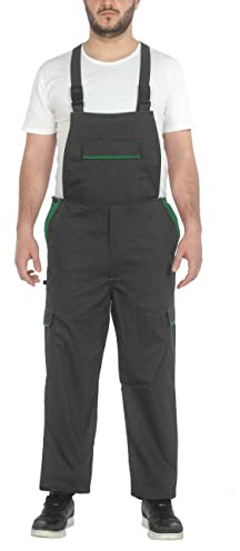 C.B.F. Balducci Group Peto de trabajo con múltibolsillos (M, Gris/Verde)