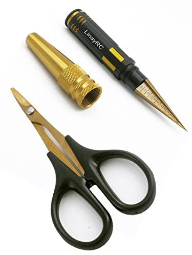 LINSYRC RC Titan Auto-Karosserie-Reparatur-Werkzeug 0–14mm Lochstanzer mit Hülse und Gebogener Schere Set für RC-Autokarosserie Hobby-Werkzeuge