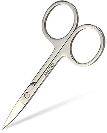 Laimoere Ciseaux à ongles | Ciseaux professionnels multi-usages à lame incurvée pour homme et femme pour le toilettage, les poils du nez, les sourcils, la barbe