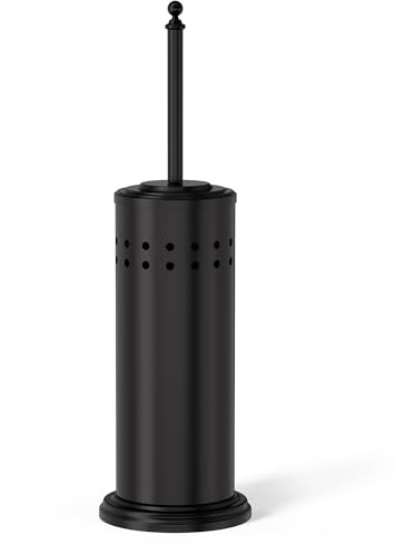 DOWRY Anti-Hand Off Toilet Plunger with Holder for Bathroom,Powerful Efficient Force Suction Cup,Heavy Duty, Deep Cleaning Black