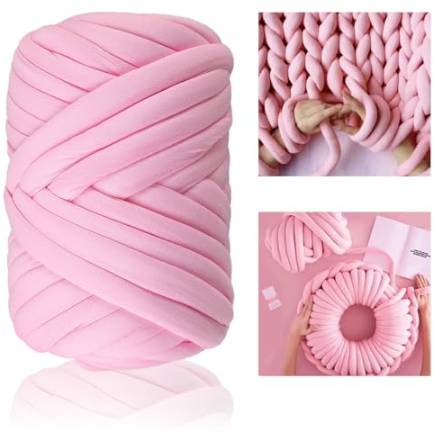 Nizirioo - Lana voluminosa per lavorare a maglia, 500 g, Rosa