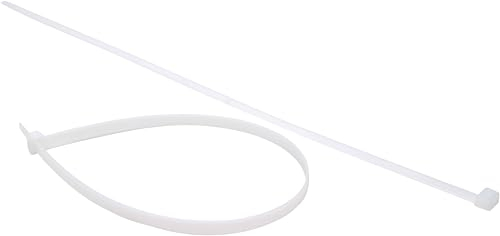 Kopp 50 Stück Kabelbinder 12 x 650 mm, Material Nylon Polyamid 6.6, weiß, witterungsbeständig, 356817034