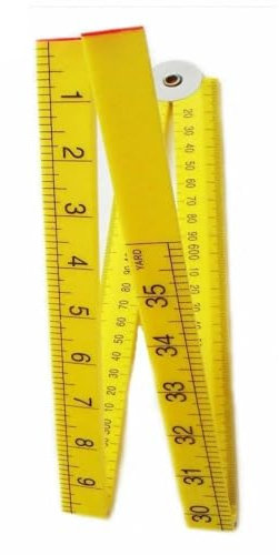 1 Meter Plastic Folding Foldable Rule Measuring Tool Metric Imperial Marking Hand Ruler