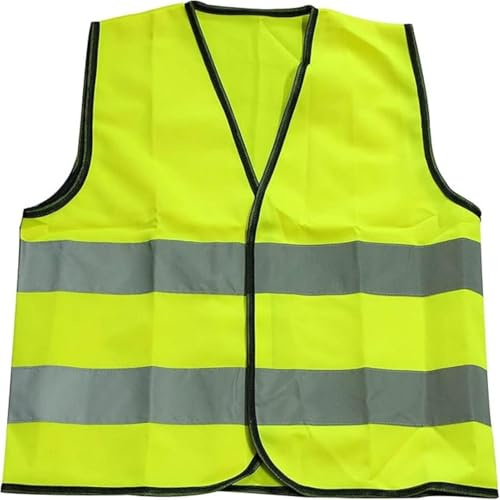 2 Pcs Children Men Women Adults High Visibility School Safety Vest Waistcoat Kids High Vis Jacket Kids High Visibility Safety Vest top Hi Vis Baby toddler Waistcoat Childrens Yellow Reflective Vest