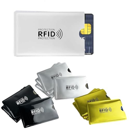 PAGAMADU Fundas Tarjeta de Crédito Anti RFID y NFC, Pack de 10 Unidades, Protección contra Fraude