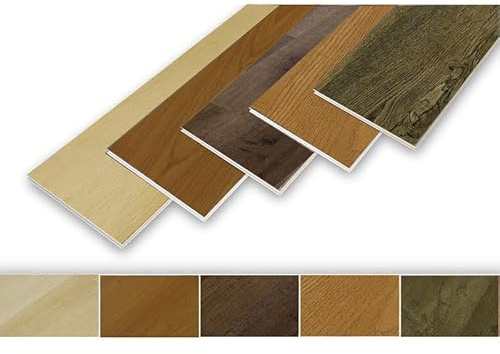 Klick - Suelo de vinilo rígido SPC, decoración de baldosas, impermeable, patrón de espiga, 6 mm + 1 mm, aislamiento para calefacción por suelo radiante (roble oscuro, caja 3,28 m²)