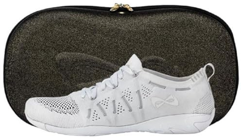 Nfinity Flyte White Cheer Shoes for Women – High-Performance Breathable Indoor Gym Sneakers for Cheerleading, Dance, and Sports Training – Lightweight and Durable for Competition