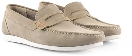Silver Street London Stanhope Mens Casual Suede Slip on Loafers Sizes 7-12 (Sand, UK Footwear Size System, Adult, Men, Numeric, Medium, 10)