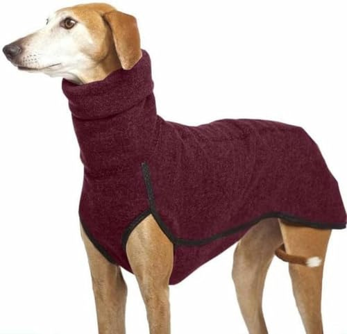 MOKATES Greyhound Ropa para Perros Grandes Camisa de Cuello Alto Galgo Chaleco de Forro Polar Elástico Abrigo Tipo Suéter para Perros Pequeños Medianos Grandes 3XL