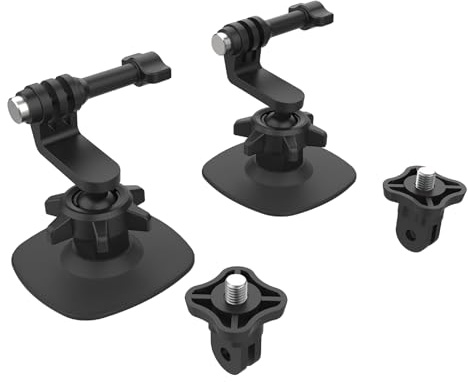 ReaLegend adhésif Flexible Rotatif à 360° pour Insta360 X5, Support de Casque X4, X3, Accessoires pour Go Pro et Support de Casque pour caméra Sportive pour Osmo Action (Lot de 2)