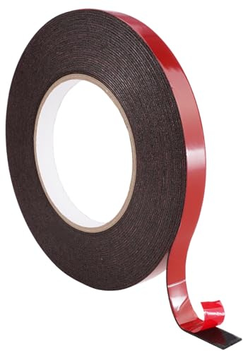 Nastro Biadesivo Extra Forte, 10 m Fissaggio Nastro per Montaggio da Esterni, Resistenza Impermeabile Alle Alte Temperature, per Tappeti, Ganci da Parete, Decorazioni, Strisce LED ( 12 mm Ampio)