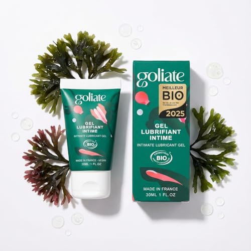 Goliate Gel Lubrifiant Intime Bio Longue Durée 30ml - Lubrifiant à Base d'Eau Certifié COSMOS, Compatible Préservatifs et Accessoires, Végan, Fabriqué en France