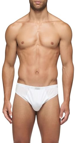 Cagi 1208, set di 6 slip da uomo, 100% cotone, tessuto filo di Scozia bianco, White, 7