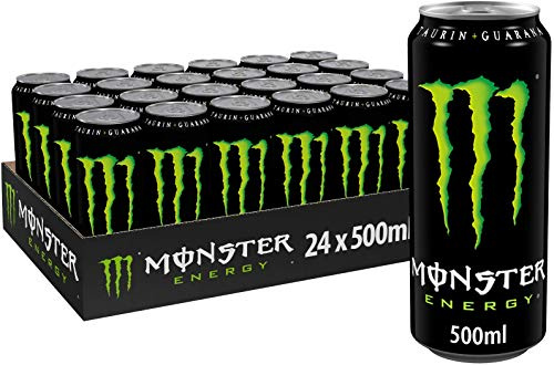 Monster Energy - koffeinhaltiger Energydrink mit klassischem Energy-Geschmack - in praktischen Einweg Dosen (24 x 500 ml)