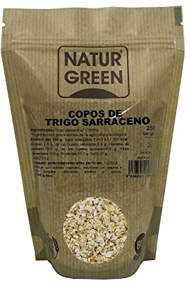 NATURGREEN COPOS DE TRIGO SARRACENO 250gr. – peut être utilisé régulièrement selon les besoins individuels, produit spécialisé pour un usage quotidien, poids 250 g et devient un allié fiable dans la r