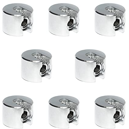 Stoppklemme aus Edelstahl V4A - Seilklemme Drahtklemme Drahtseil Klemme Drahtseilklemme (4mm, 8 Stück)