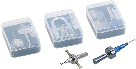 AGT Dietrich Set: Lockpicking-Erweiterungs-Set: 3 Übungsschlösser & 2 Profi-Werkzeuge (Schlossöffner Werkzeug, Schlossöffner Set, Experimentierkasten)