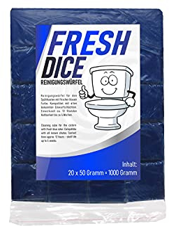 20 Stück Chlor freie reinigende Klosteine für Spülkasten Wasserkastenwürfel für den Toiletten Spükasten blau WC für Einwurfschächte aller Hersteller…