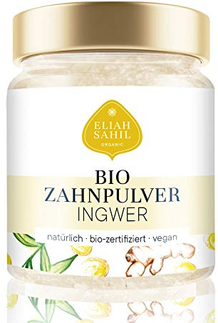 BIO Zahnpulver mit INGWER und Xylit - VEGAN - OHNE künstliche Zusatzstoffe - 100% Bio Zertifizierte Naturkosmetik
