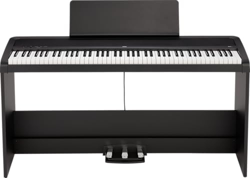 Korg B2+SP 88 Weighted Key Digital Piano with Stand and Pedals - Black