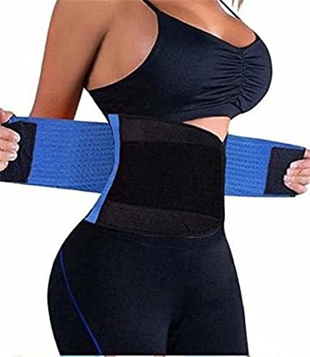 Boolavard Midjeträningsbälte för kvinnor – midjeremmar – Slim Body Shaper-bälte – sportbälte (M, blå)