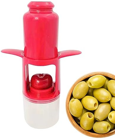Pratvider Tocciolatore di prugne – Rimozione del nucleo per ciliegie – Tocciolatore multiuso per ciliegie, peperoncino e datteri rossi