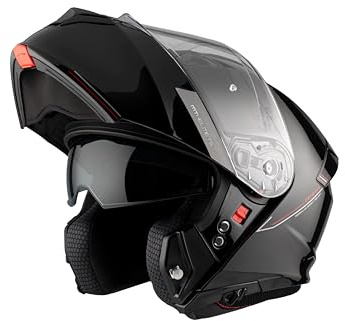 CASCO MT GENESIS SV SOLIDO A1 NERO LUCIDO XS