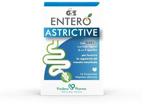 Prodeco Pharma GSE ENTERO ASTRICTIVE 16 Compresse - Integratore Alimentare con 7 Estratti Vegetali per Favorire la Regolarità del Transito Intestinale