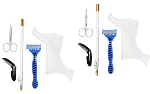 MAGICLULU 2 Sätze À 5 Stück Bartformungsset Bartformungsvorlage Anzüge für Männer Bartstift razor rasiere Bartpflege Anzug Bartpflegeset Handbuch einstellen Frisierkamm Suite Mann Werkzeug
