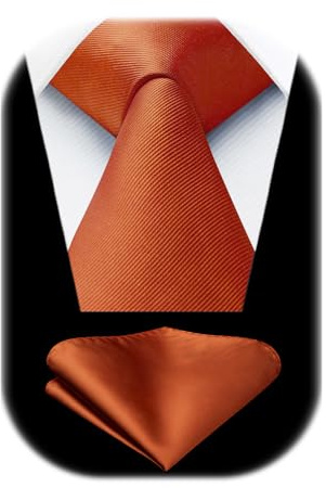 Enlision Cravate Homme Ensemble de Cravate et Pochette de Couleur Unie Mariage Cravate et Mouchoir Set Travail Fete Cadeau pour Hommes