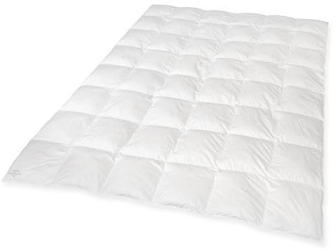 Künsemüller Faserbettdecke Exclusiv - Daunen-Feeling durch Sensofill Fasertechnologie - 100% Baumwolle Bezug, Waschbar & Allergikerfreundlich | normal | 155x220cm