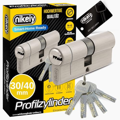 GERCAR Pro+ DIY MIX - Système de fermeture - Cylindre profilé à fermeture identique avec fonction N+G - 30/40, 70 mm - Cylindre de serrure combinable selon vos souhaits - Serrure à cylindre A : 30 B :