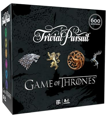 Trivial Pursuit: Game of Thrones, Quick Play Edition,Test Your Knowledge of GoT Lore with 600 Questions in 6 Categories About Westeros, Houses, Dragons & Battles, Officially Licensed HBO Merchandise