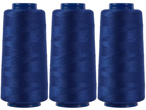 Cônes de fil de surjeteuse de 2744 m chacune, bobines de fil en polyester 40S/2 pour surjeteuse, matelassage, merrow, pièces, broderie à la main