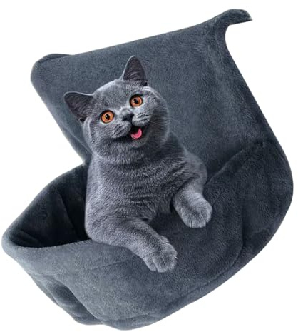 ZwaitL Hamac luxueux pour chats pour chauffage, grand animal en peluche, amovible et lavable, nid de repos pour temps froid à suspendre