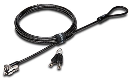 Kensington Kabelschloss für Notebooks von HP, Lenovo, Asus, Acer und Anderen Geräten – kleinerer und stärkerer schwenkbarer Verriegelungskopf (K65035AM), Silber