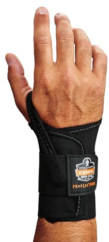 Ergodyne 70006 ProFlex 4000 Single Strap Wrist Support, Black - Large, Right Hand