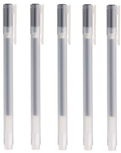 MUJI 0.38mm Black Gel Ink Pen (Pack of 5)