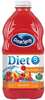 Ocean Spray® Diet Cran-Mango™ Cranberry Mango Juice Drink, 64 Fl Oz Bottle (Pack of 1)