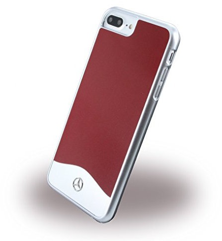 Mercedes MEHCP7LCUALRE Glossy PC Metallic-Effekt Gebürstetes Aluminium Hart Schutzhülle für Apple iPhone 7 Plus fire Opal