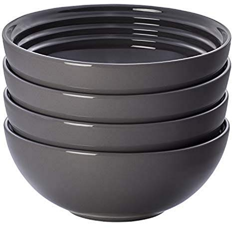 Le Creuset Stoneware Set of 4 Soup Bowls, 22 oz. (6.25) each, Oyster