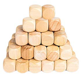 SUPVOX 50 STÜCKE Holzwürfel Blankowürfel Gebetswürfel Bastelwürfel Würfel für Kinder DIY Puzzle Bastel Handwerk 16 MM