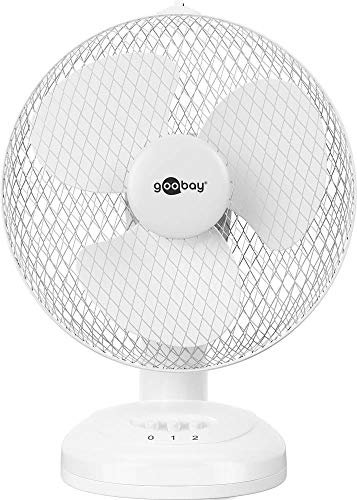 goobay 9 Zoll Tischventilator 30W (x H) 25mm x 36cm Weiß 39511