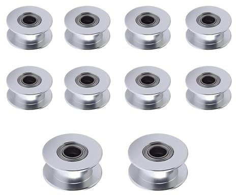 BZ 3D GT2 Idler Pulley 20 Toothless Bore 5mm Width 6mm 20T GT2 Idler 5mm for 3D Printer 6mm Width GT2 Timing Belt.(10pcs)