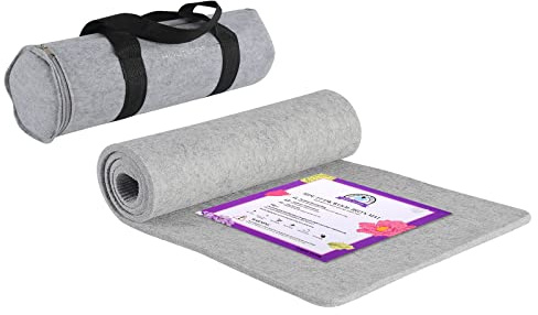 Rdutuok 137x38cm(54x15) Inches Wool Pressing Mat for Quilting Ironing Pad 100% Wool New Zealand Easy Press Wooly Felted Iron Board for Retains Heat, Great for Quilting & Sewing Projects