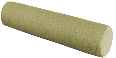 Waigg Kii Almohada redonda para cama larga, cojín cilíndrico para sofá, reposabrazos de sofá, almohada redonda para soporte cervical y lumbar (20 x 120 cm, verde)