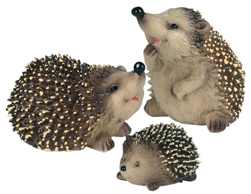 MEYAGOT 3 Stück Garten Igel Deko, Gartenfiguren Igel Figuren, Gartentiere Figuren, Gartenfigur Tierfigur Garten Tierfiguren Deko Skulptur Garten Ornamente Für Garten Und Terrasse