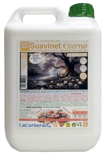 Suavizante Ropa Profesional SuaviNet Eterno 5L – Suavizante Ropa Concentrado – Suavizantes Concentrado Extra Perfumado – Productos Limpieza para Prendas Suave y Aromática (1, 1) (1, 1)